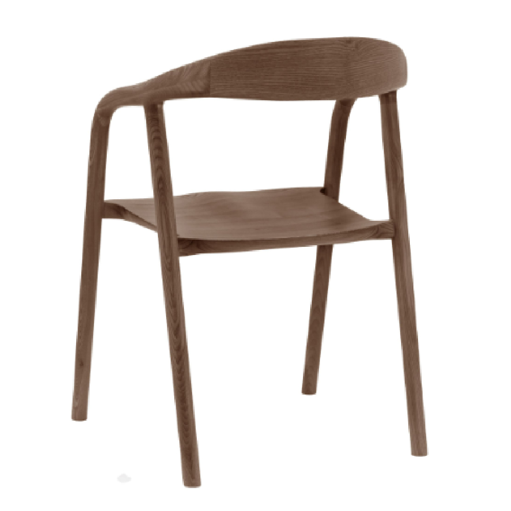 Madrina Walnut Wooden Dining Chairs In Pair