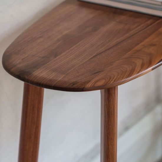 Madrina Wooden Console Table In Walnut