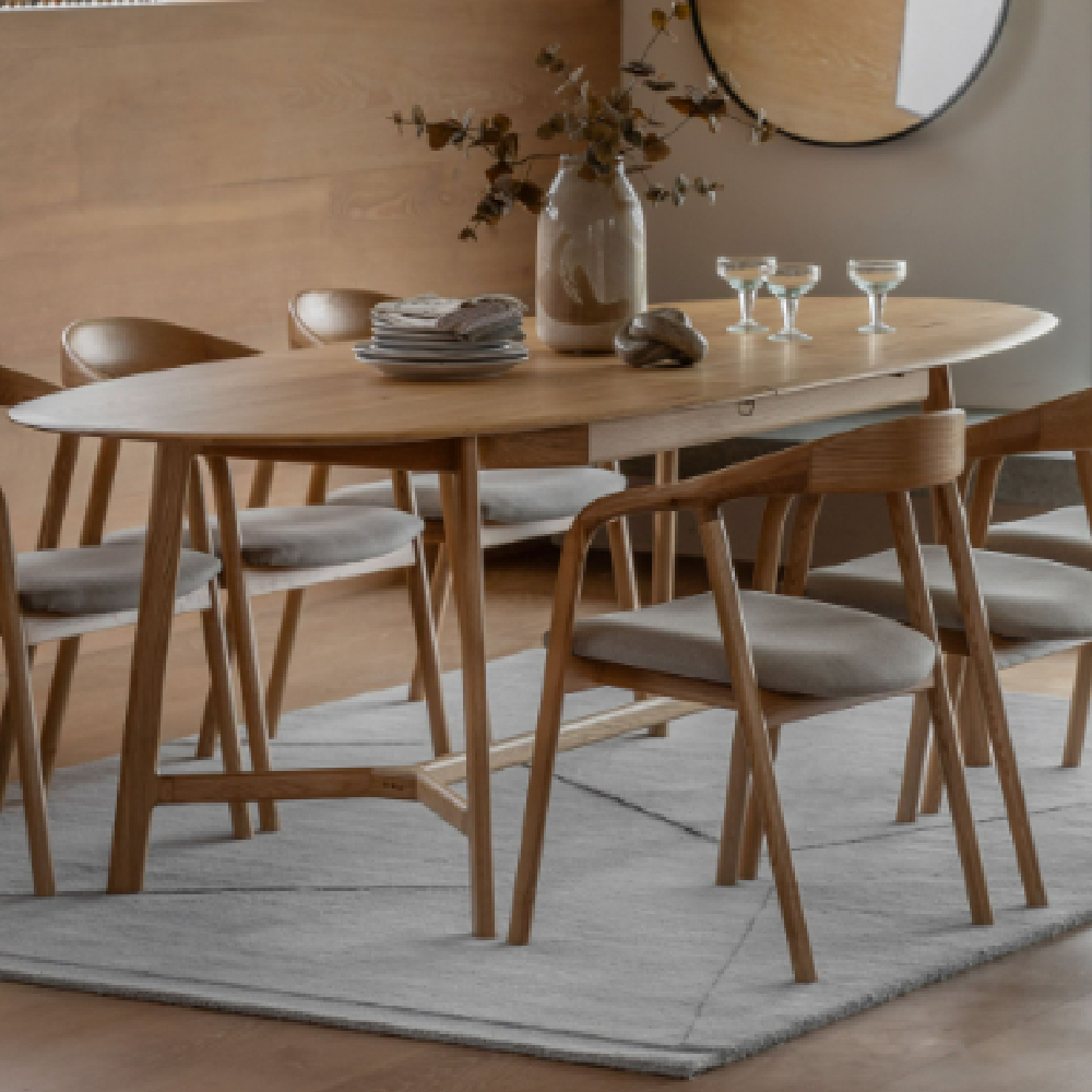 Madrina Wooden Extending Dining Table In Natural