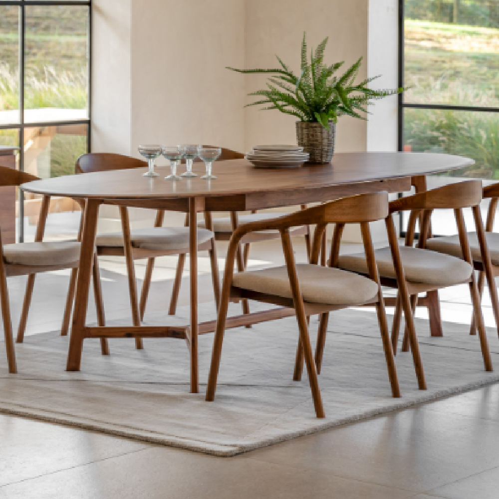 Madrina Wooden Extending Dining Table In Walnut