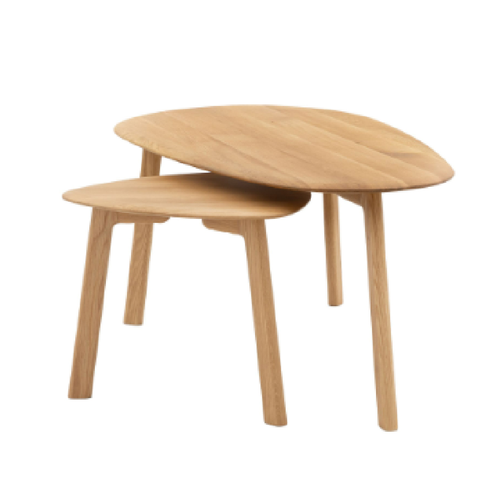 Madrina Wooden Nesting Coffee Tables In Natural