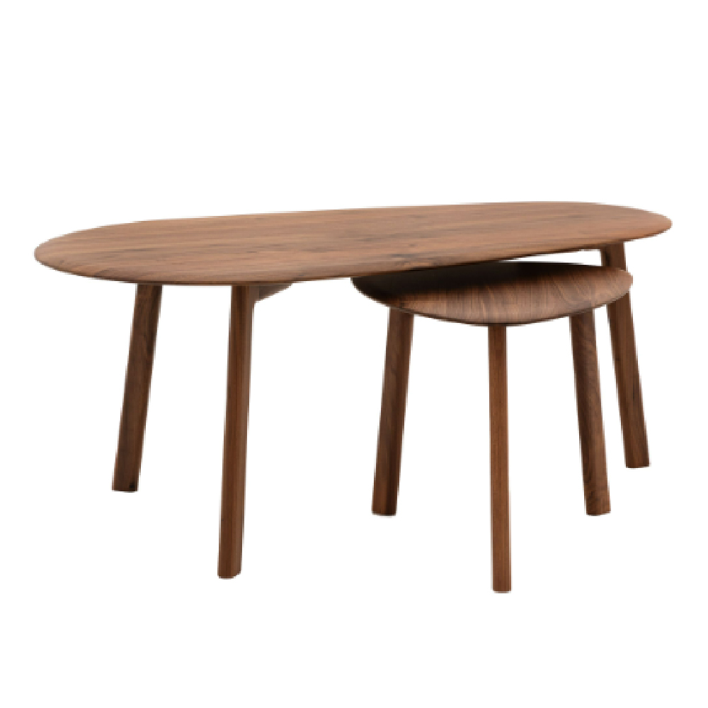 Madrina Wooden Nesting Coffee Tables In Walnut