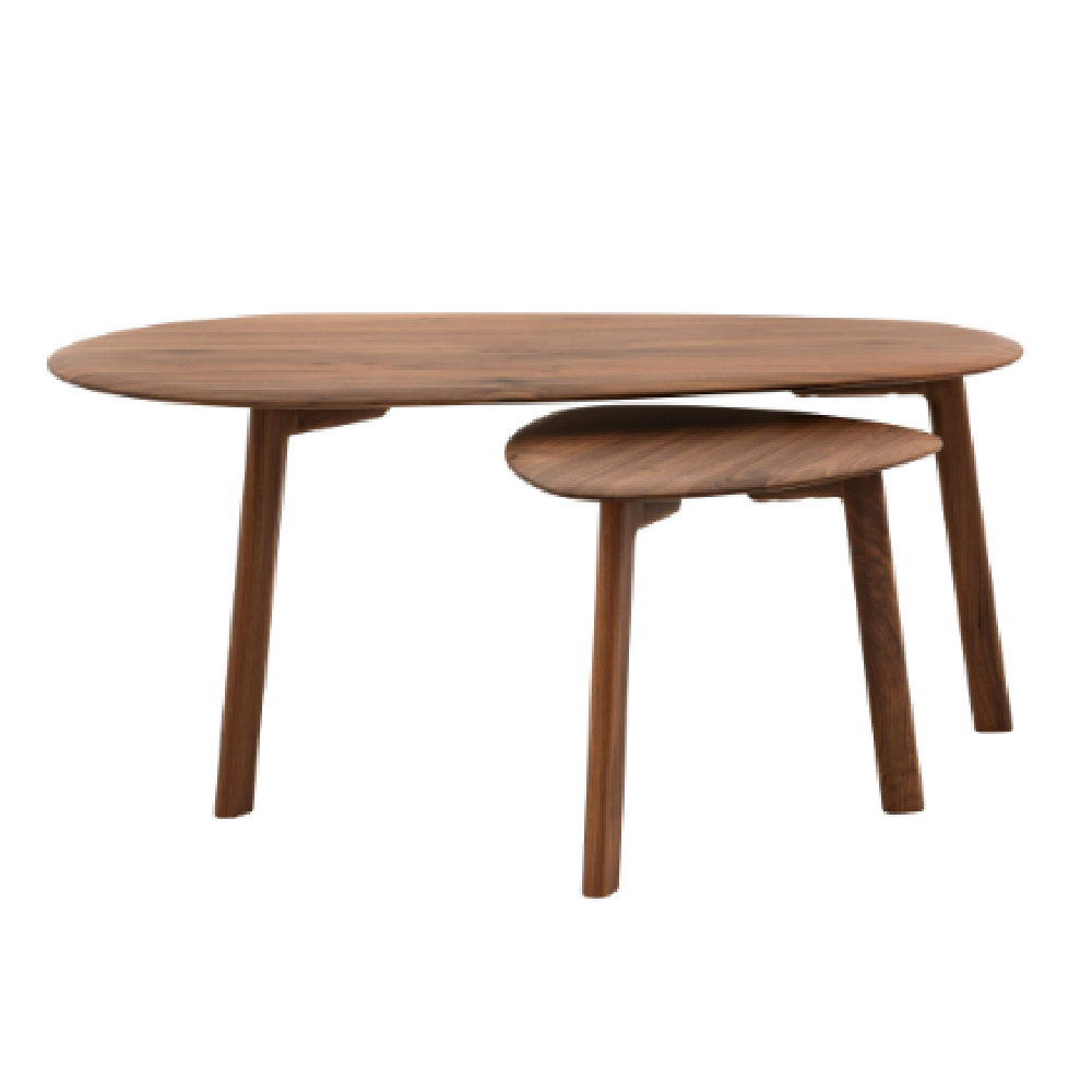 Madrina Wooden Nesting Coffee Tables In Walnut