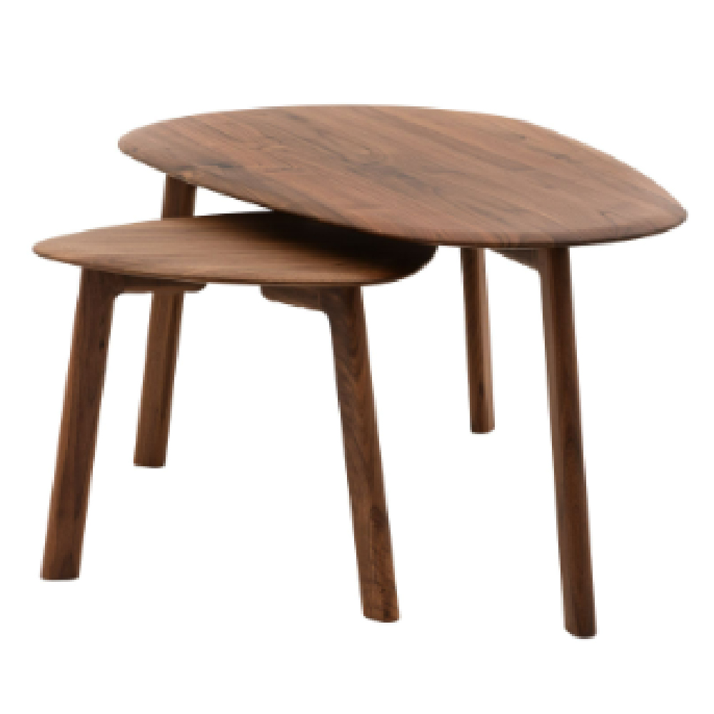 Madrina Wooden Nesting Coffee Tables In Walnut