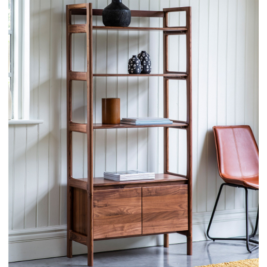 Madrina Wooden Open Display Unit In Walnut