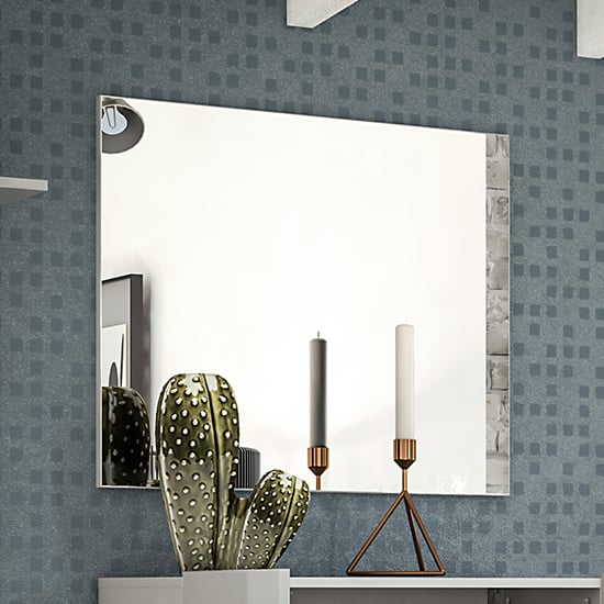 Maestro Wall Mirror Rectangular In Grey High Gloss Frame