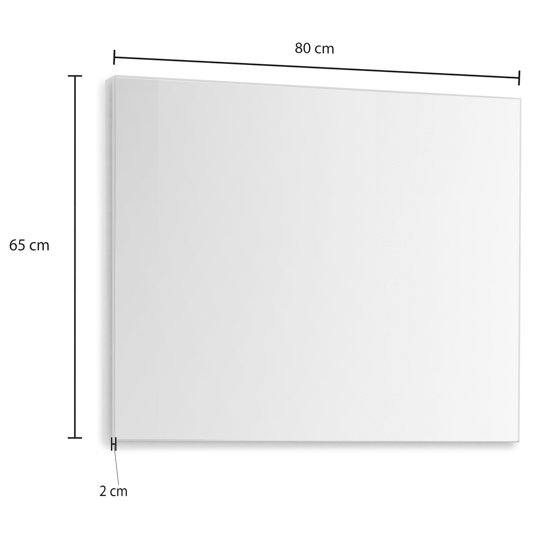 Maestro Wall Mirror Rectangular In Grey High Gloss Frame
