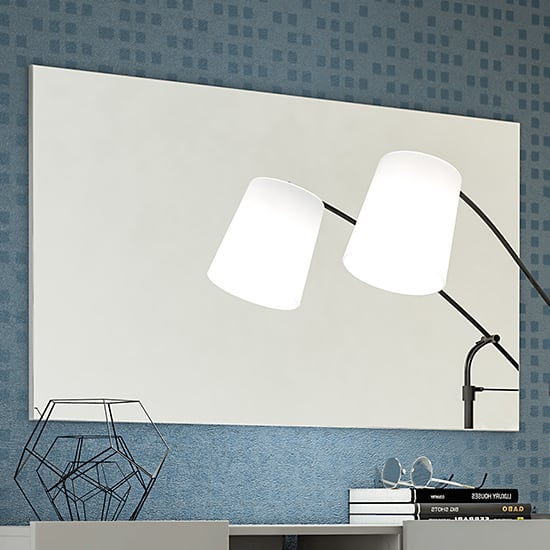 Read more about Maestro wall mirror rectangular large in grey high gloss frame
