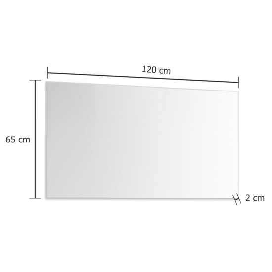 Maestro Wall Mirror Rectangular Large In Grey High Gloss Frame