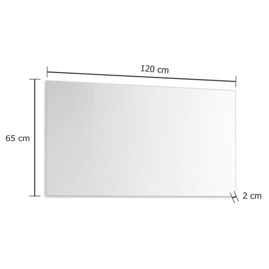 Maestro Wall Mirror Rectangular Large In White High Gloss Frame