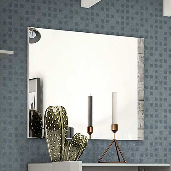 Read more about Maestro wall mirror rectangular in white high gloss frame