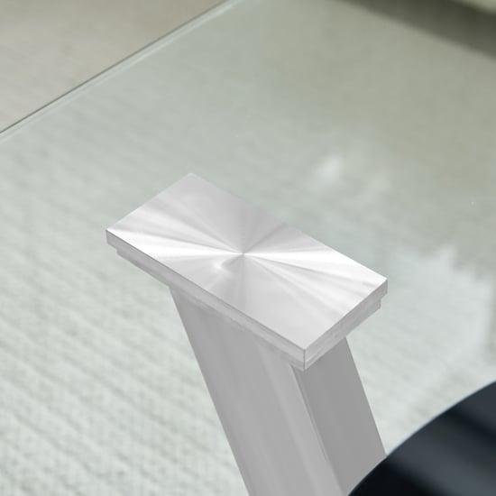 Magic Wings Swivel Clear Glass Coffee Table With Steel Base_6