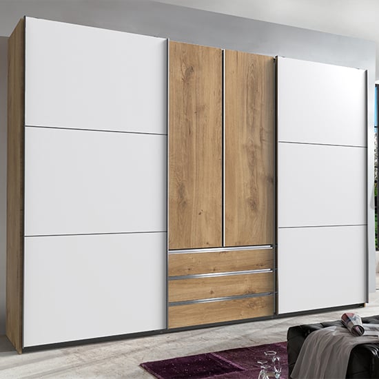 Read more about Magic wooden sliding door wardrobe in planked oak