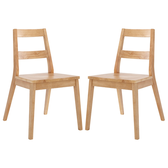 Product photograph of Magma Oak Wooden Dining Chairs In Pair from Furniture in Fashion