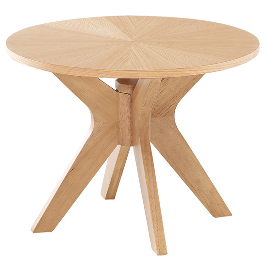 Photo of Magma round wooden end table in oak