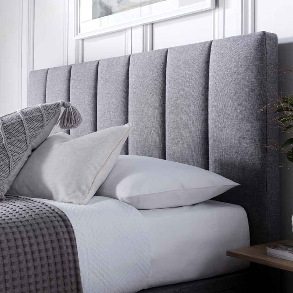 Magna Fabric Ottoman Storage Double Bed In Marbella Grey