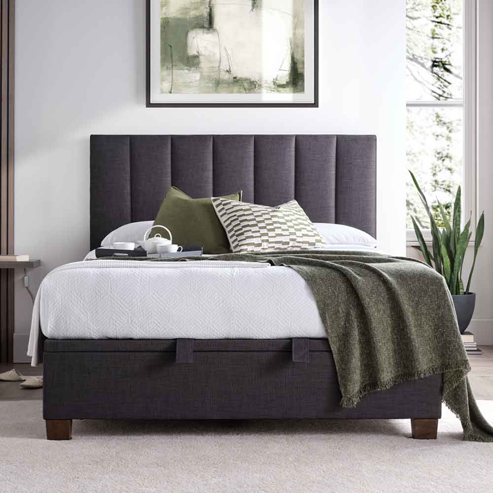 Magna Fabric Ottoman Storage King Size Bed In Pendle Slate