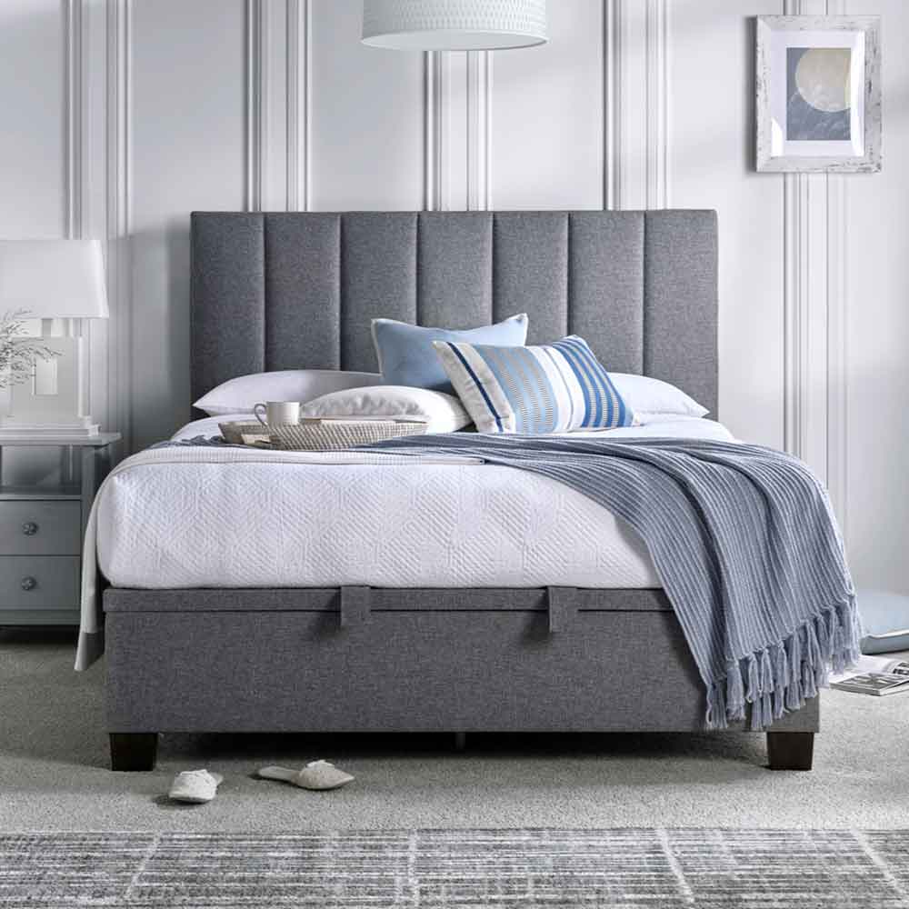 Magna Fabric Ottoman Storage Super King Size Bed In Marbella Grey