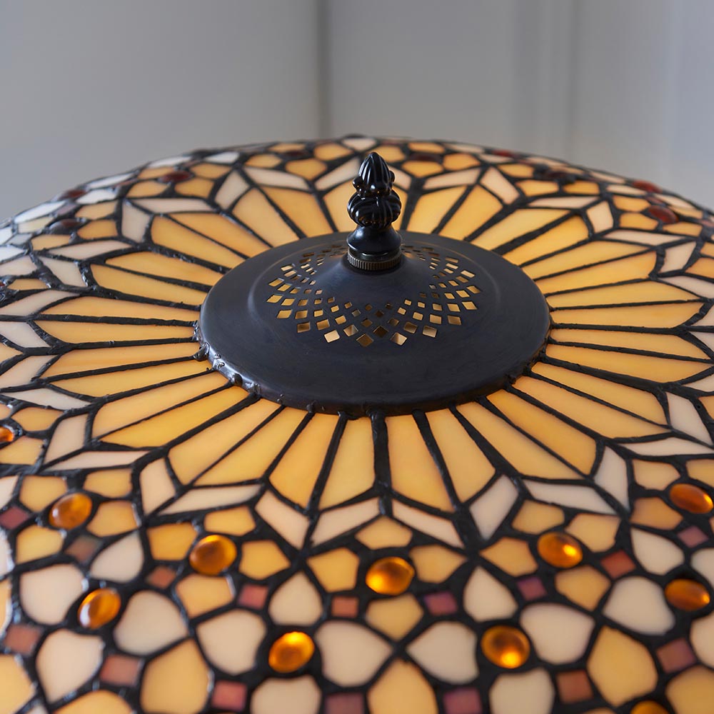 Magna Tiffany Glass Floor Light In Multicolour