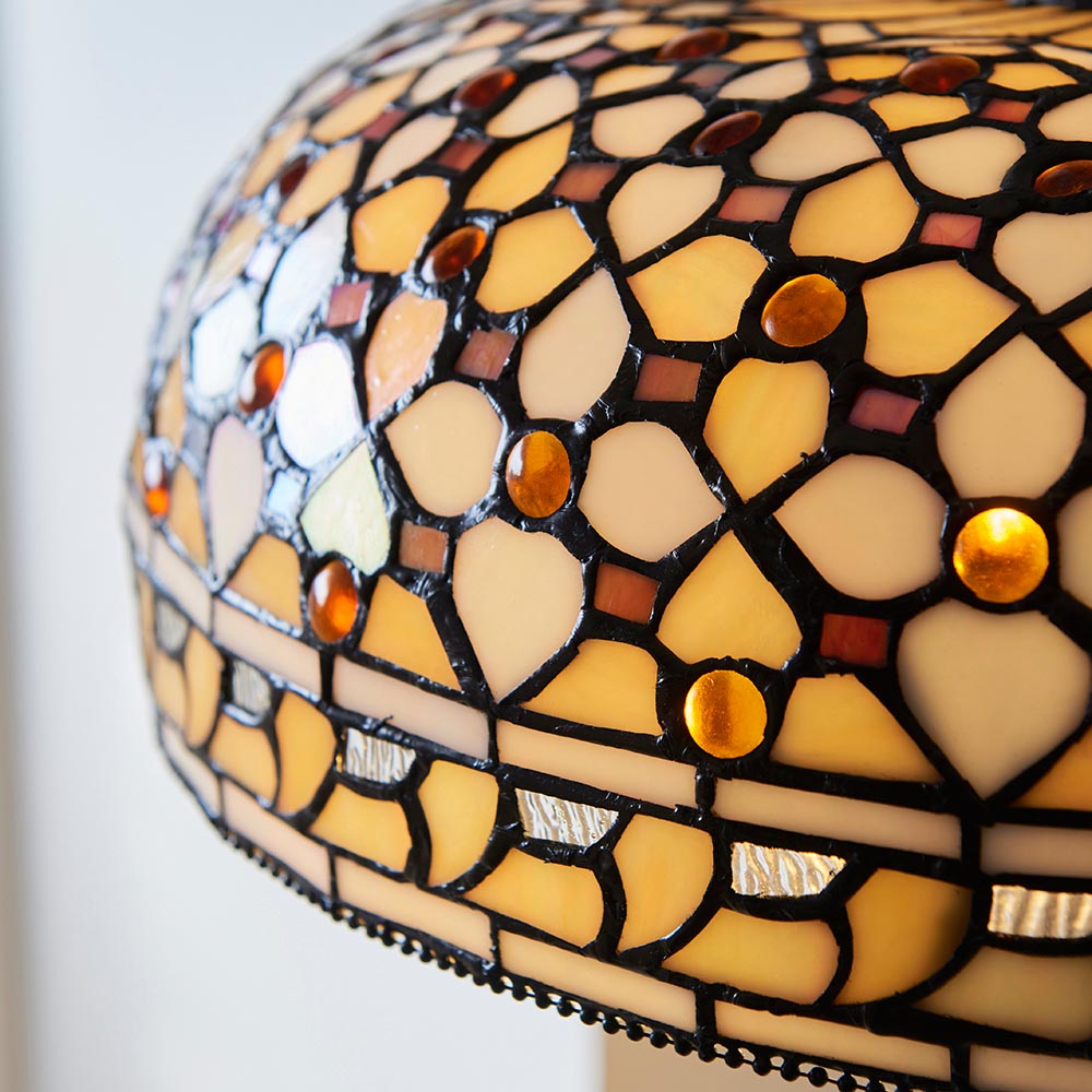 Magna Tiffany Glass Floor Light In Multicolour