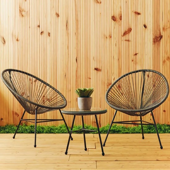 Read more about Magni outdoor rattan 3 piece patio set in grey