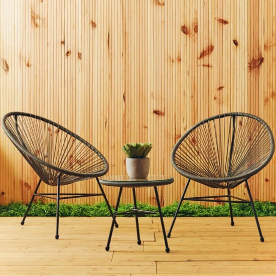 Product photograph of Magni Outdoor Rattan 3 Piece Patio Set In Grey from Furniture in Fashion