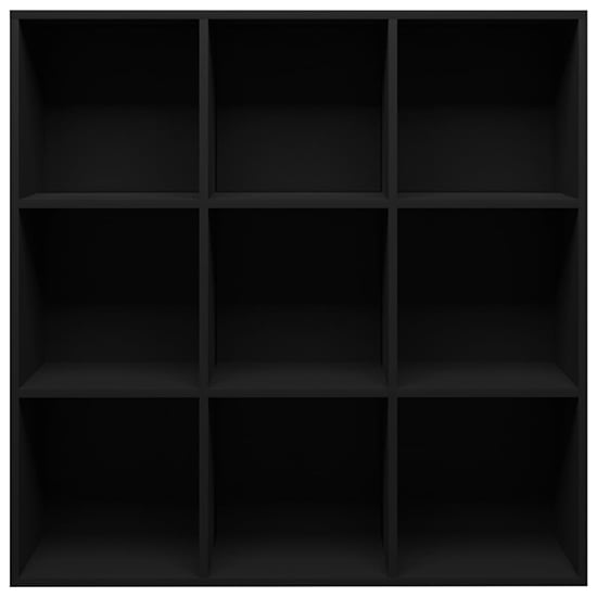 Magni Wooden Bookcase With 9 Shelves In Black_3
