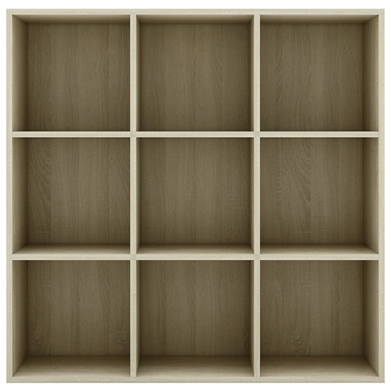 Magni Wooden Bookcase With 9 Shelves In Sonoma Oak_3