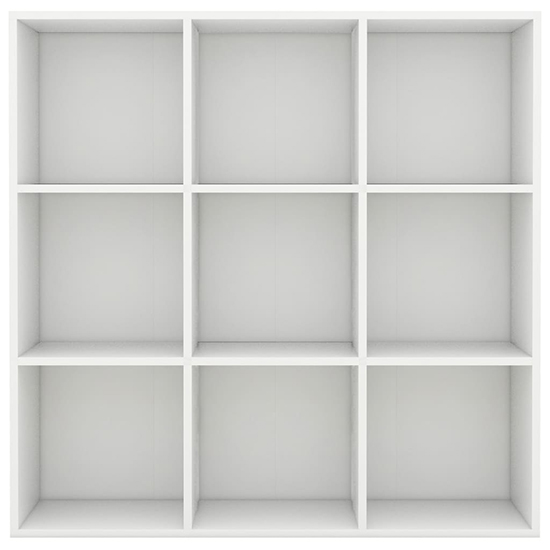 Magni Wooden Bookcase With 9 Shelves In White