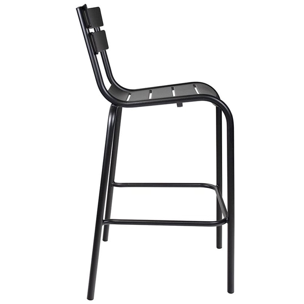 Magnolia Black Aluminium Bar Stools In Pair
