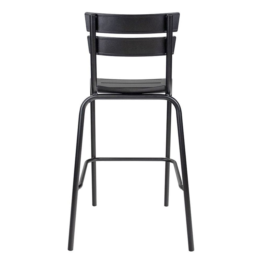Magnolia Black Aluminium Bar Stools In Pair