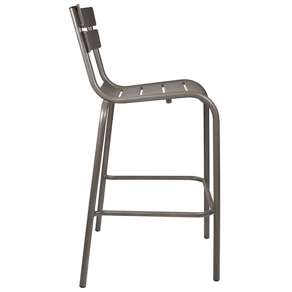 Magnolia Grey Aluminium Bar Stools In Pair