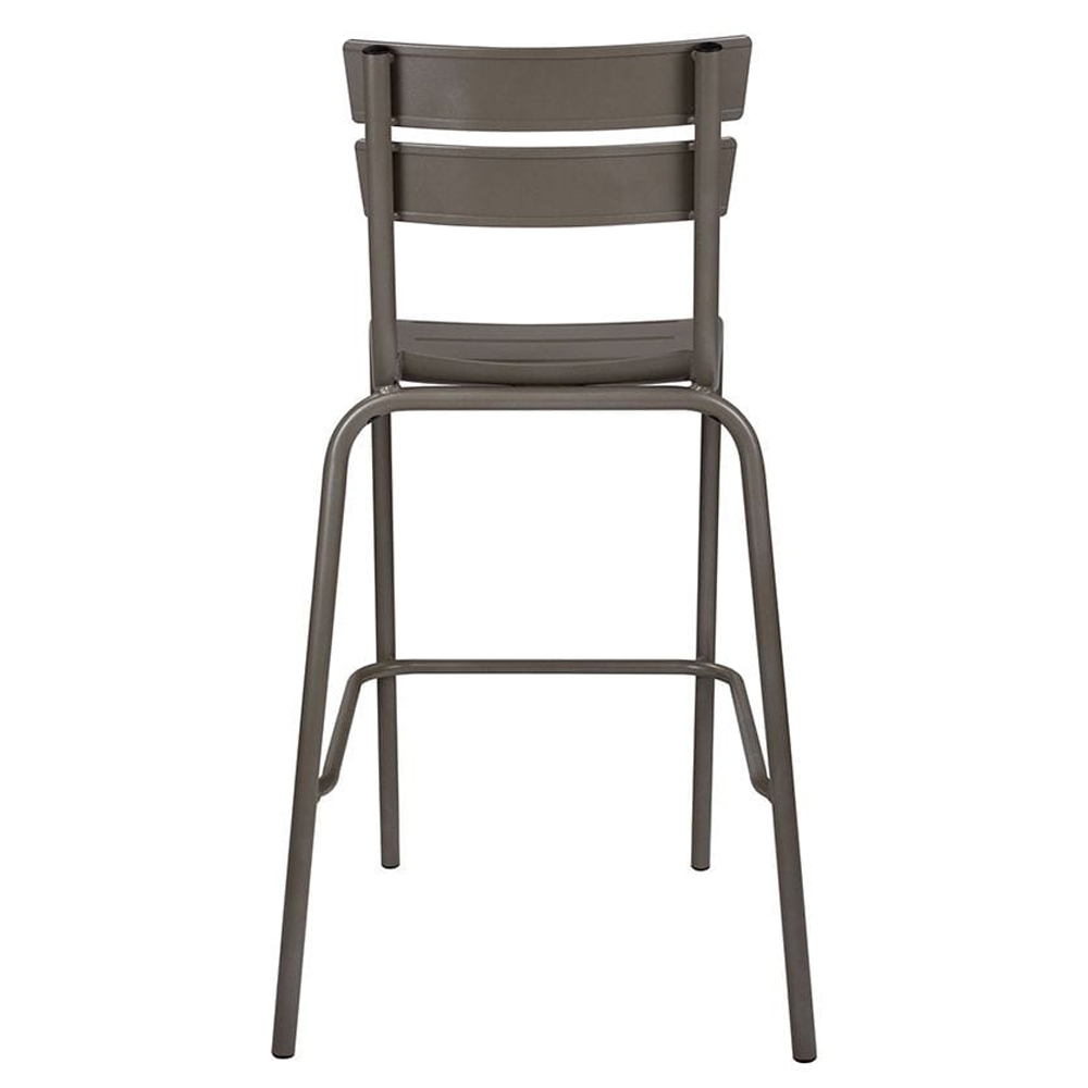 Magnolia Grey Aluminium Bar Stools In Pair