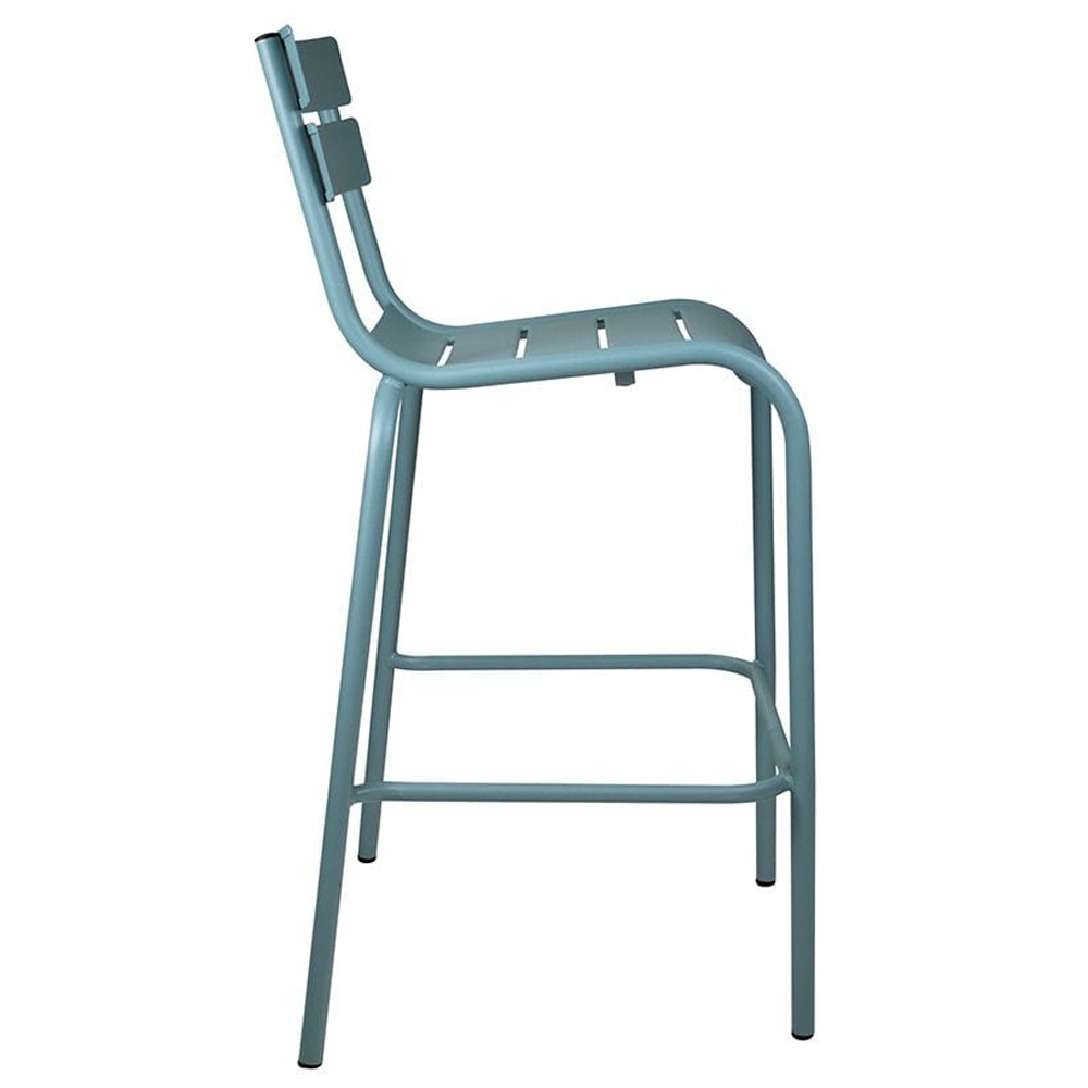 Magnolia Light Blue Aluminium Bar Stools In Pair