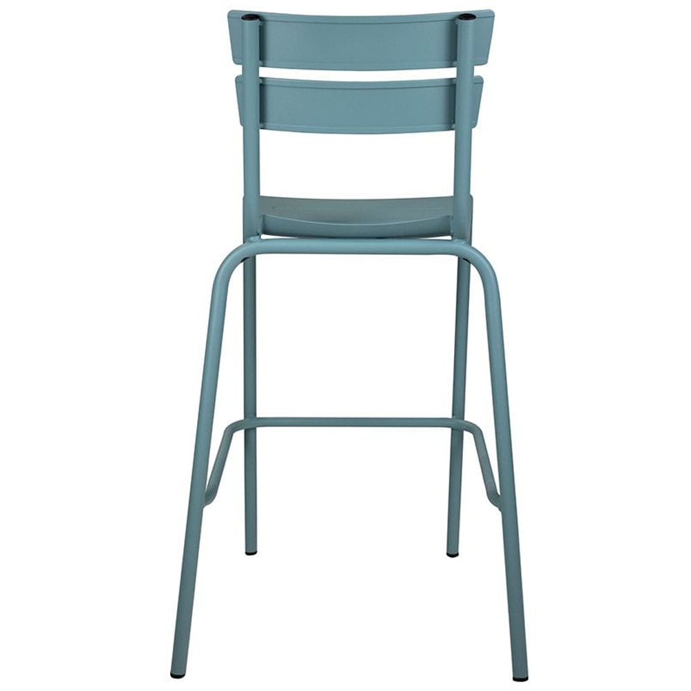Magnolia Light Blue Aluminium Bar Stools In Pair