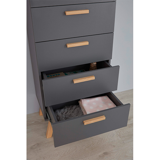 Magz Kids Room Wooden Chest Of Drawers In Grey_3