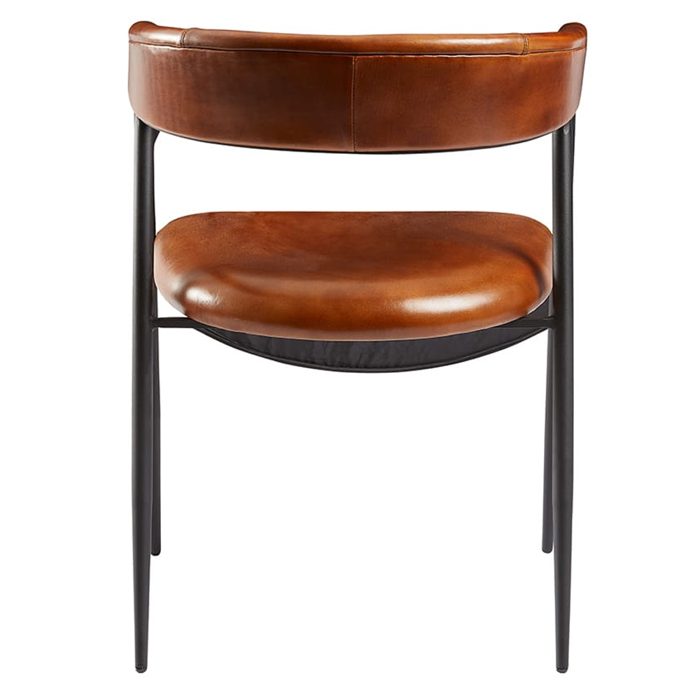 Mahnomen Genuine Leather Armchair In Tawny