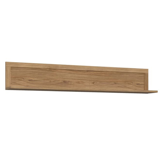 Product photograph of Mahon Wooden Wall Shelf In Waterford Oak from Furniture in Fashion