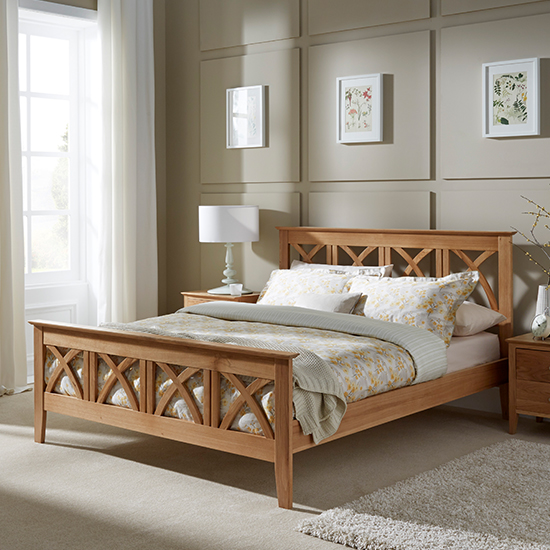 Photo of Maiden wooden double bed in oak