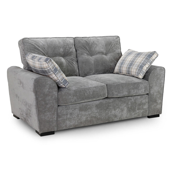 Read more about Maik plush velvet 2 seater sofa in grey