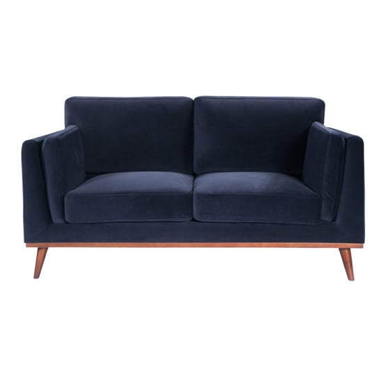 Read more about Maili velvet 2 seater sofa in midnight blue
