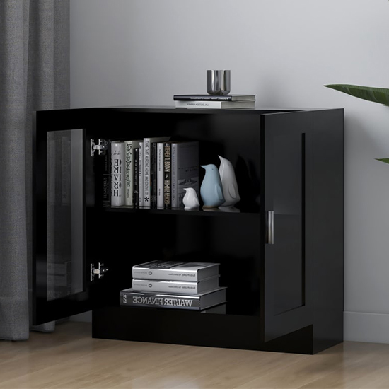 Maili Wooden Display Cabinet With 2 Doors In Black