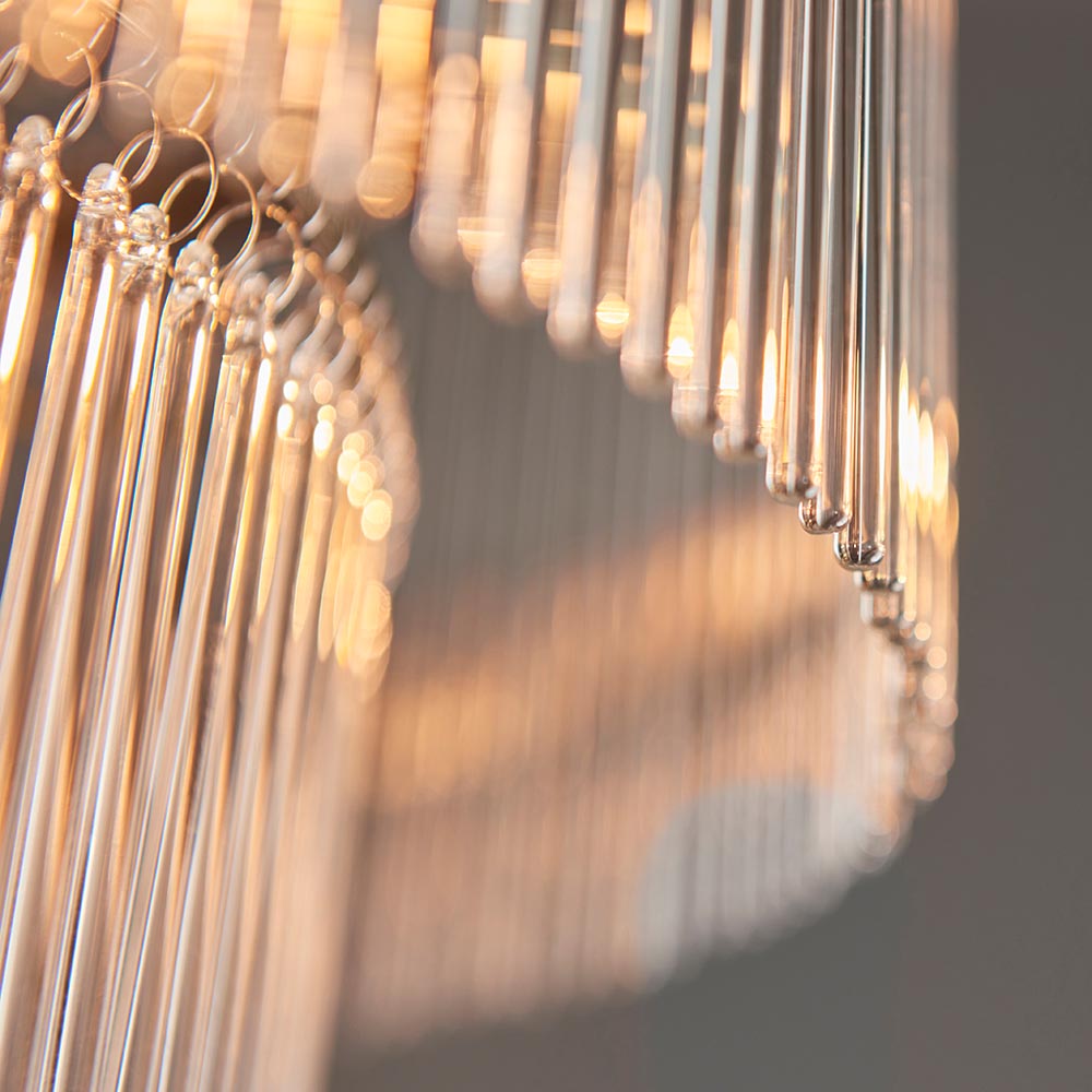 Mainz 16 Light Clear Glass Pendant Ceiling Light In Antique Brass