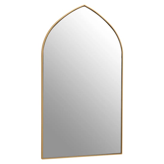 Mainz Arched Wall Mirror With Gold Metal Frame