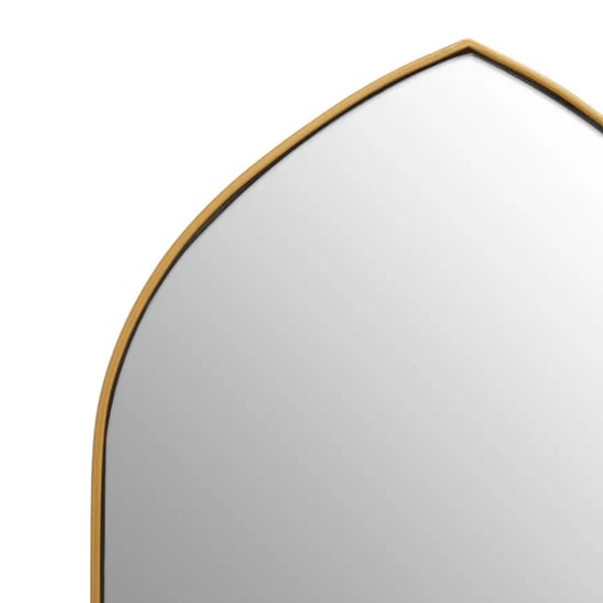 Mainz Arched Wall Mirror With Gold Metal Frame