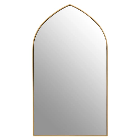 Mainz Arched Wall Mirror With Gold Metal Frame