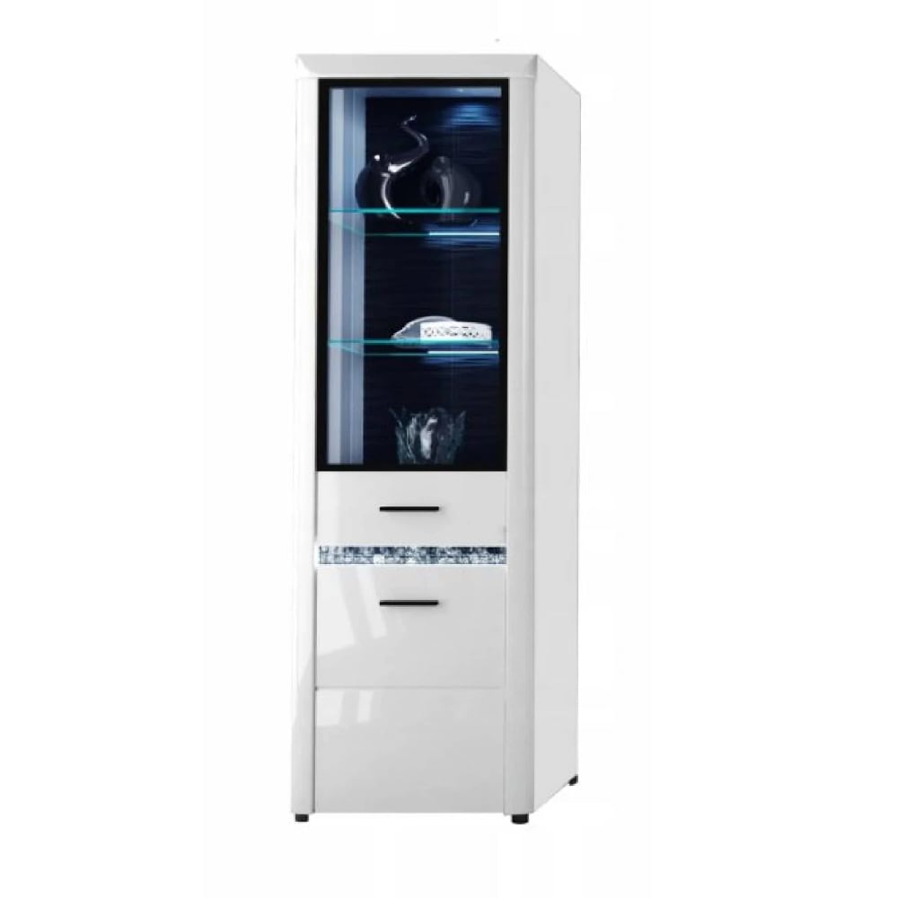 Read more about Mainz high gloss display cabinet tall with 1 doors in white