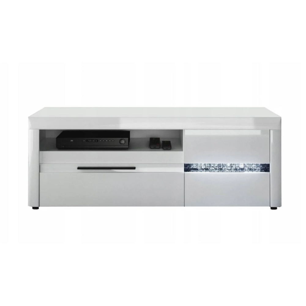 Read more about Mainz high gloss tv stand with 3 drawers in white