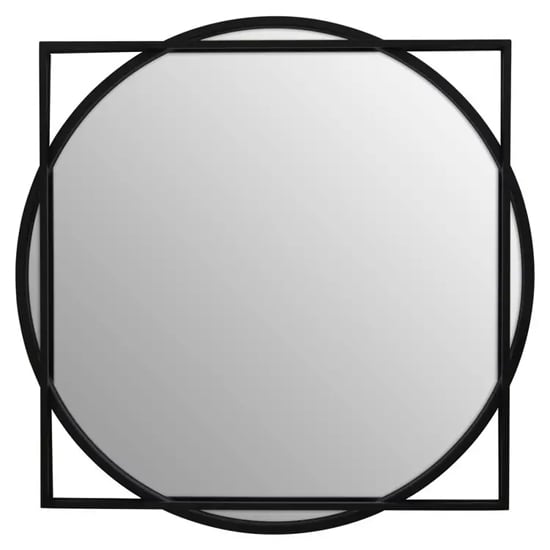 Mainz Square Wall Mirror With Black Metal Frame