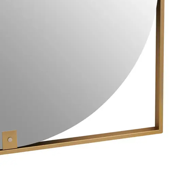 Mainz Square Wall Mirror With Gold Metal Frame